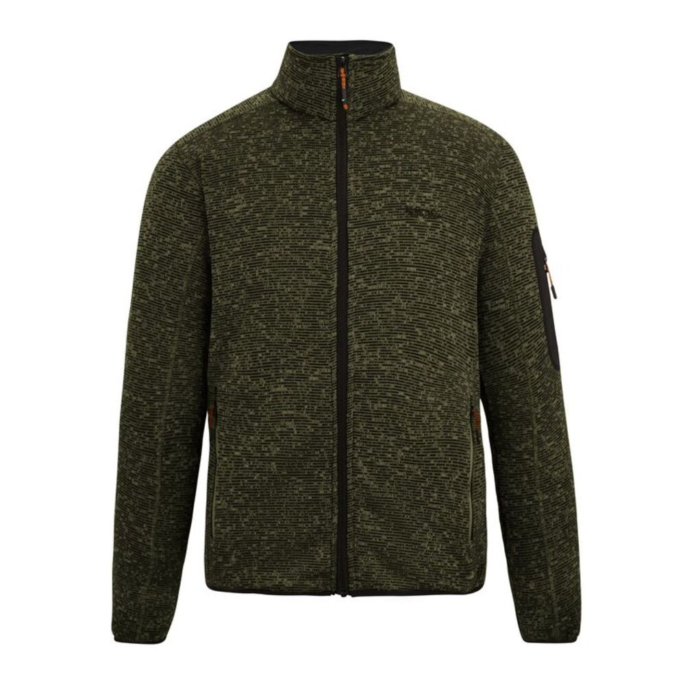 Regatta Mens Newhill Marl Full Zip Fleece Jacket / Dark Khaki